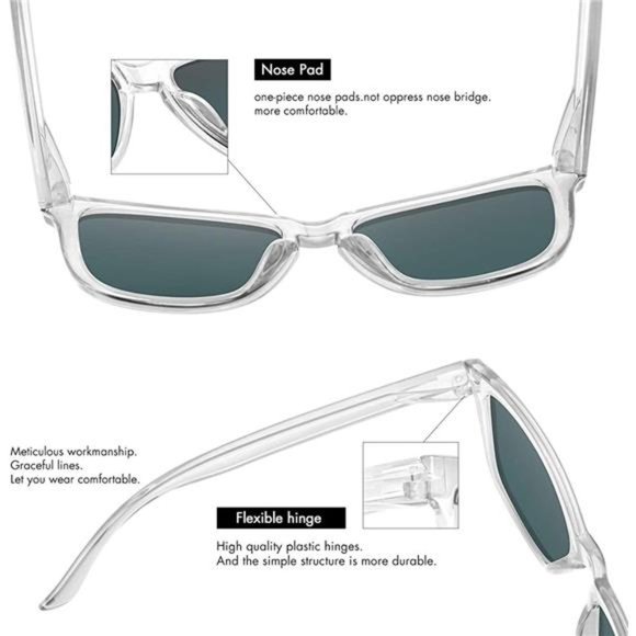 Pink Polarized Sunglasses for Women Men Classic Retro Designer Style - Picture 6 of 6